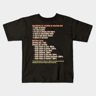 Ingredients for an Amazing Dad Kids T-Shirt